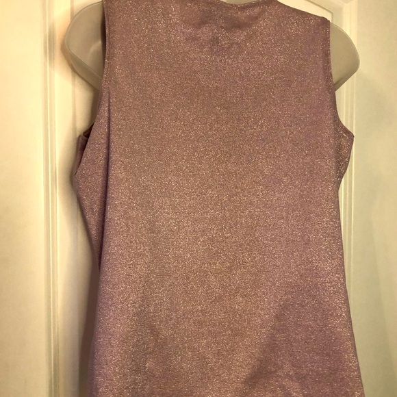 Susan Graver PINK GLITTER Sleeveless Top Sz Small - Picture 9 of 11